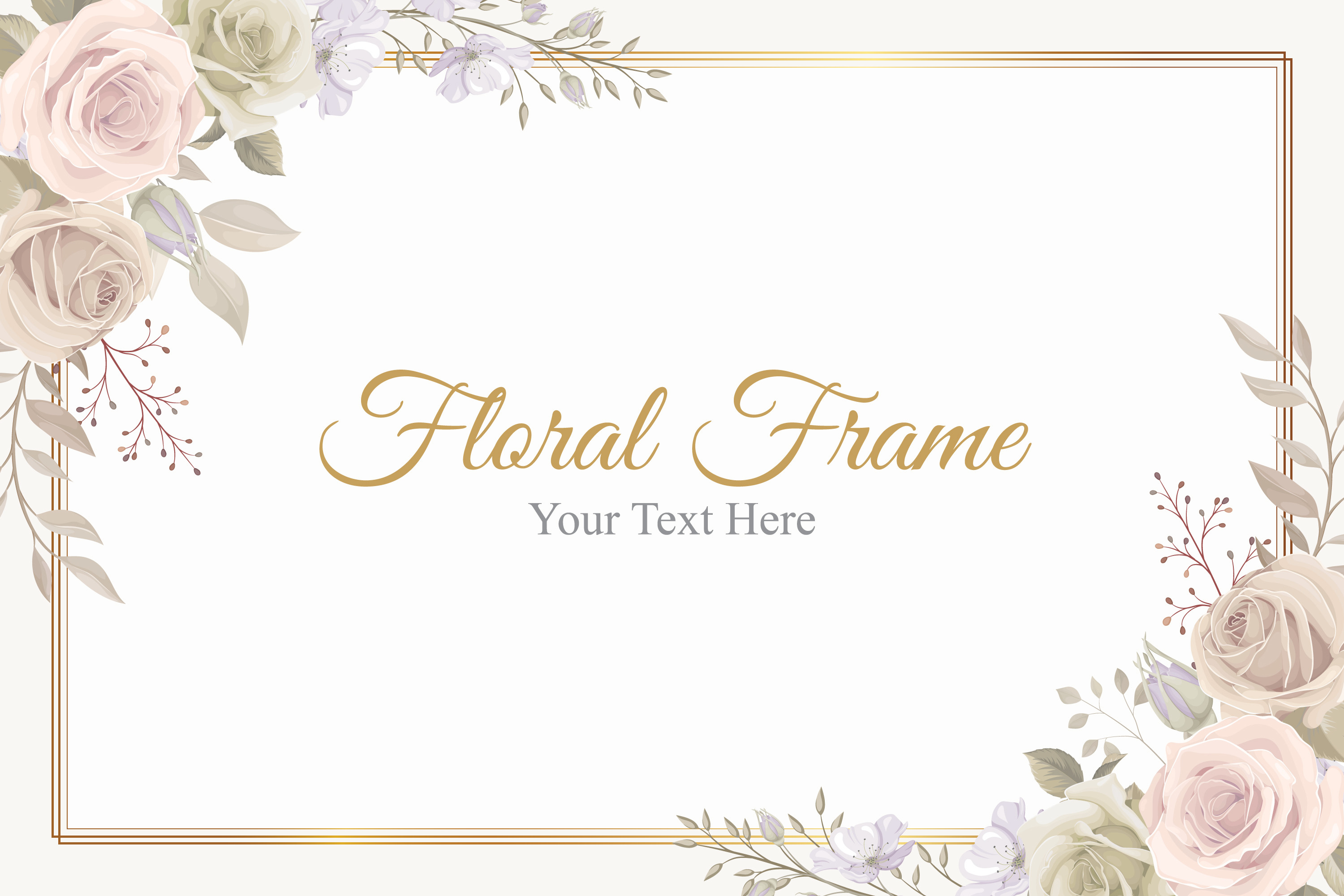 Beautiful Floral Frame Background Design Graphic by CLton Studio ...