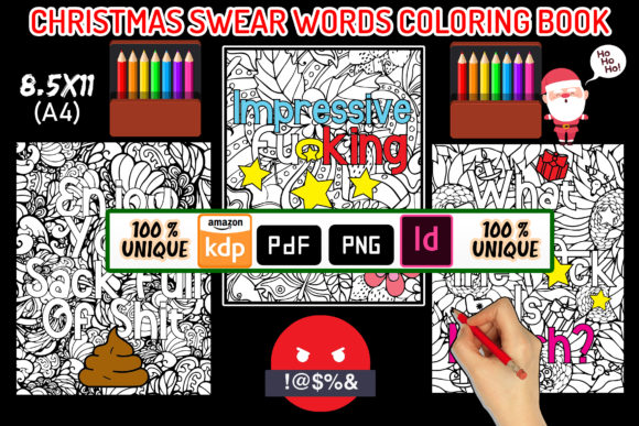 Christmas Swear Word Coloring Book