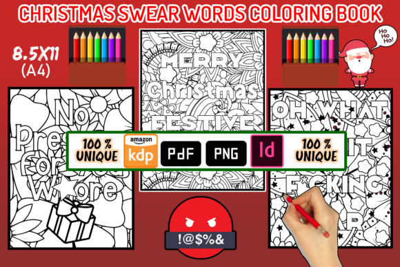 Christmas Swear Words Coloring Book