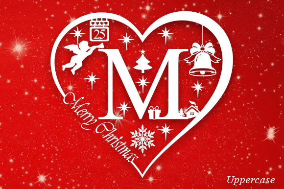 Love Christmas Monogram Font PNG with transparent background - Preview 1