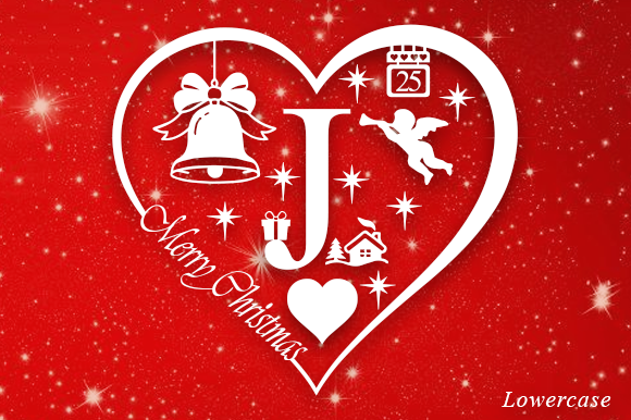 Love Christmas Monogram Font PNG with transparent background - Preview 2