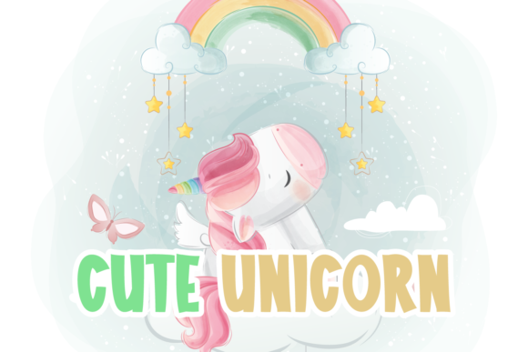 Rainbow Comic Font PNG with transparent background - Preview 1