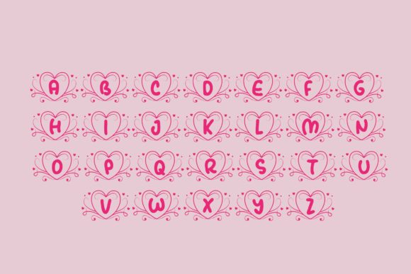 Romantic Monogram Font PNG with transparent background - Preview 3