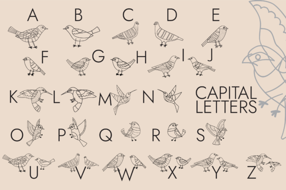 Birds and Butterflies Font - Preview 2