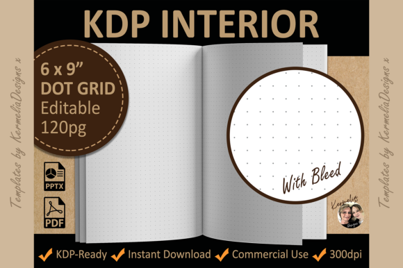 6x9 Dot Grid Blank Interior Template