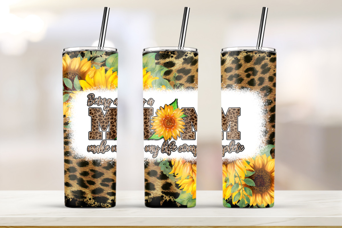 Sublimation Mom Sunflower 20oz Skinny Graphic by LinDesign · Creative ...