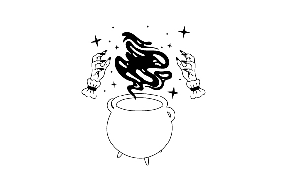 Witch Hand with a Cauldron