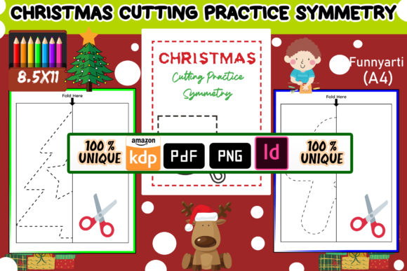 Christmas Cutting Practice Symmetry