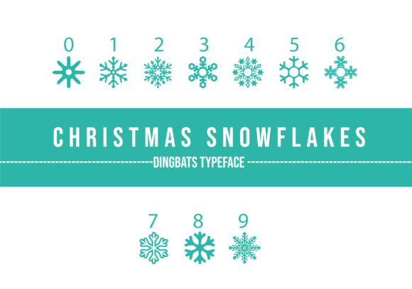 Christmas Snowflakes Font - Preview 2