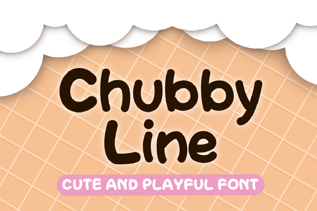 Chubby Line preview: trendy playful handwritten font
