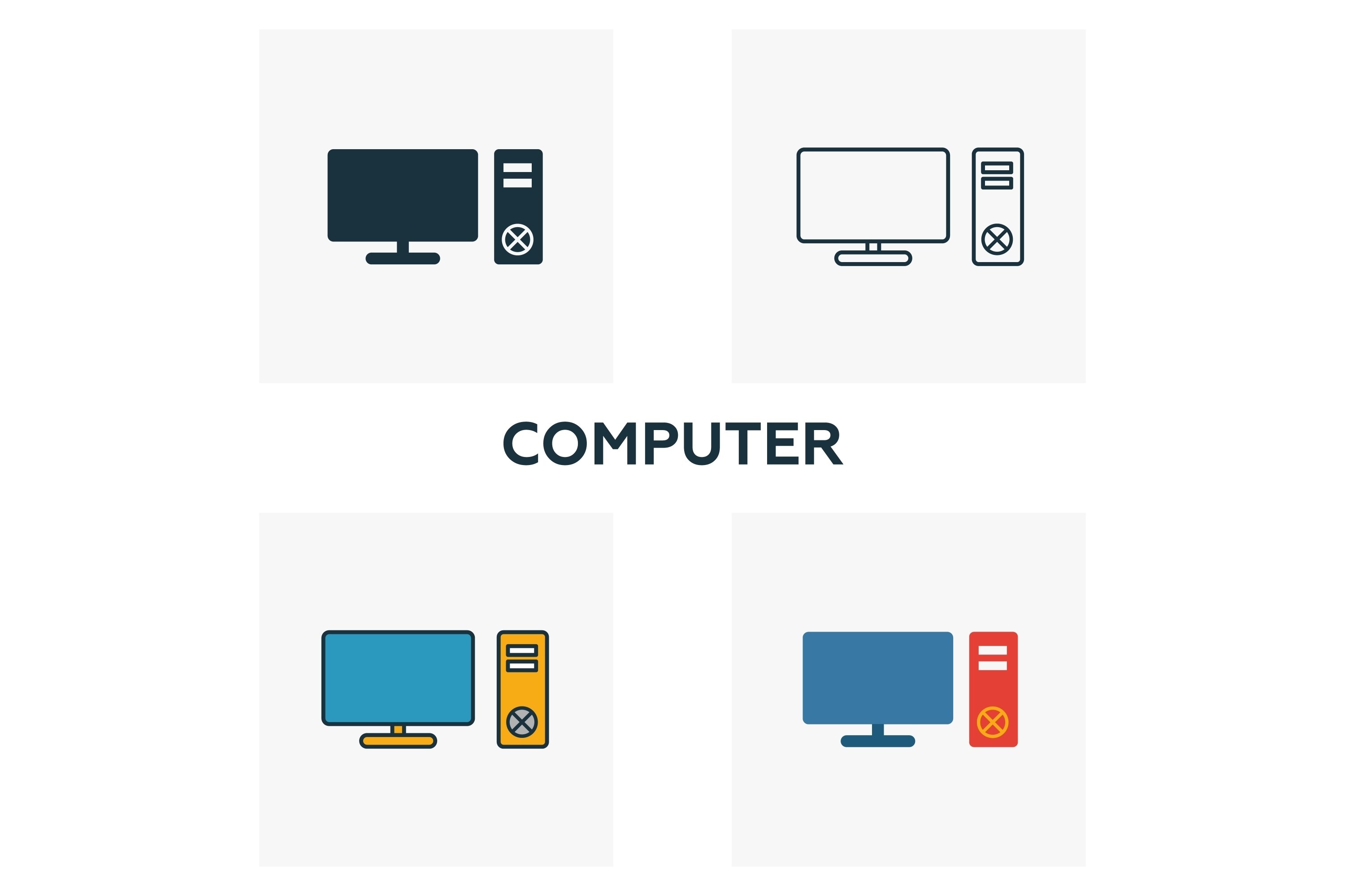 Computer Icon Set Graphic by aimagenarium · Creative Fabrica
