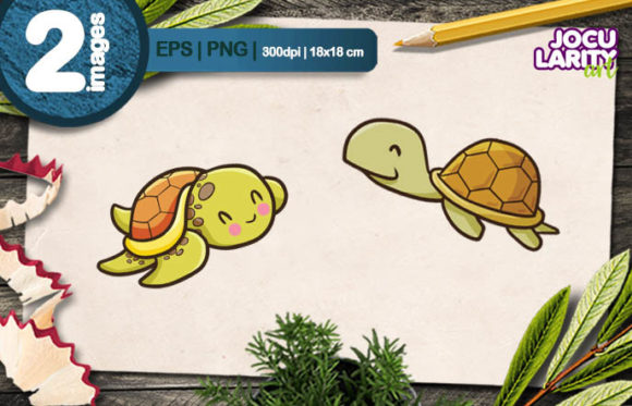 Cute Baby Turtle Cartoon Illustration Graphic Illustrations By JocularityArt