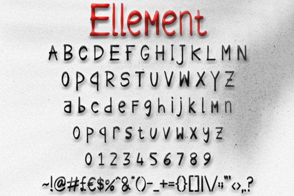 Ellement Font PNG with transparent background - Preview 2