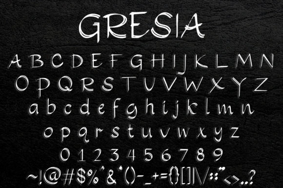 Gresia Font PNG with transparent background - Preview 1