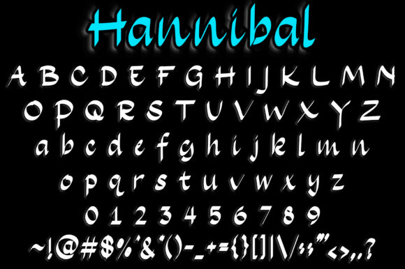 Hannibal Font font preview - 1