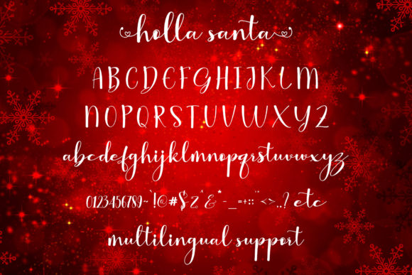 Holla Santa Font PNG with transparent background - Preview 5