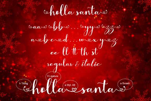 Holla Santa Font PNG with transparent background - Preview 6