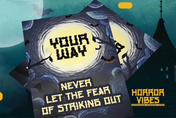 Horror Vibes Font PNG with transparent background - Preview 4