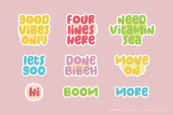Merah Delima Font PNG with transparent background - Preview 2