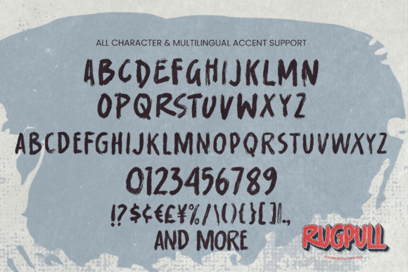 Rugpull Font font preview - 6