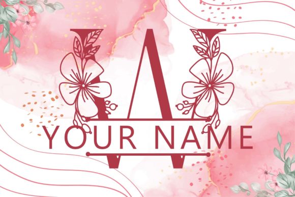 Beauty Magnolia Line Monogram Font - Preview 1