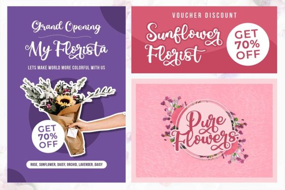 Beverly Flower Font - Preview 3