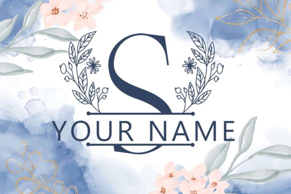 Blue Spring Line Monogram Font - Preview 1