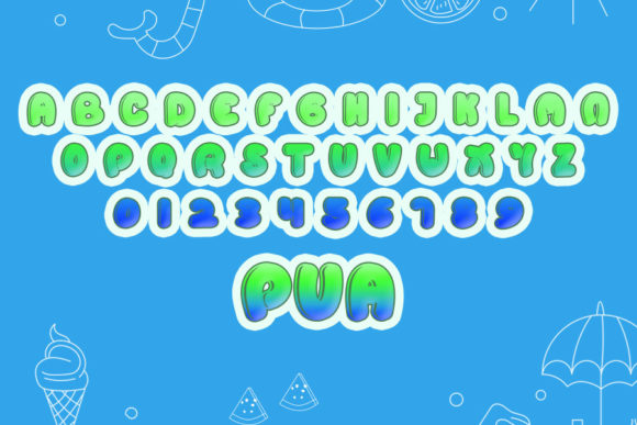 Candy X-mas Font PNG with transparent background - Preview 3