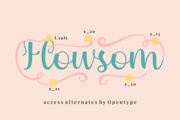 Flowsom Font - Preview 1