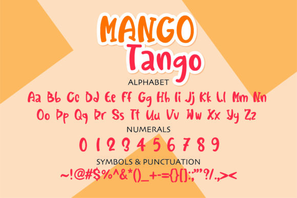 Mango Tango Font PNG with transparent background - Preview 1