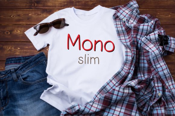 Monoslim Font PNG with transparent background - Preview 2