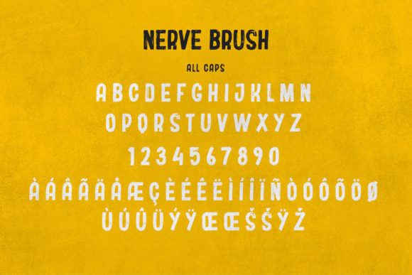 Nerve Brush Font PNG with transparent background - Preview 5