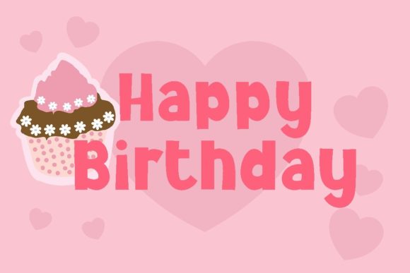 Pink Family Font PNG with transparent background - Preview 1