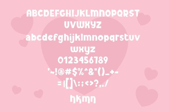 Pink Family Font PNG with transparent background - Preview 4