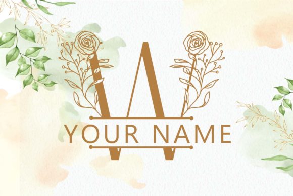 Rose Blossom Line Monogram Font font preview - 1