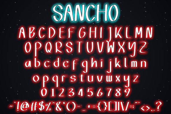 Sancho Font PNG with transparent background - Preview 6