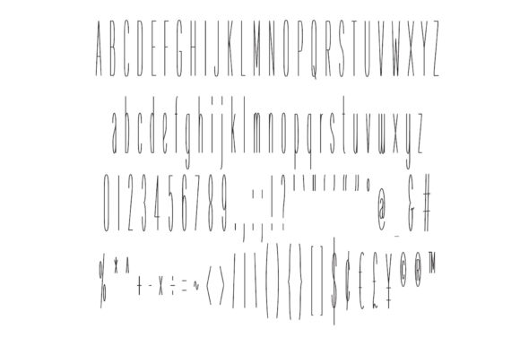 Slender Light Font PNG with transparent background - Preview 3