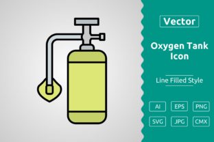 Vector Oxygen Tank Filled Outline Icon Graphic by Muhammad Atiq ...