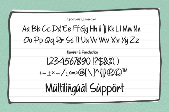 A Note Font - Preview 1