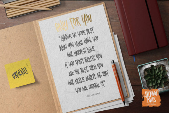 Average Issues Font PNG with transparent background - Preview 3