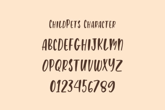 ChildPets Font PNG with transparent background - Preview 3