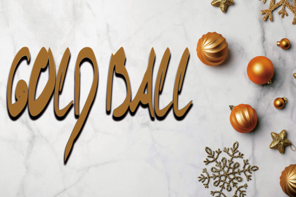 Gold Pen Font PNG with transparent background - Preview 2