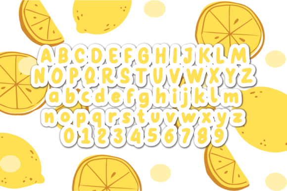 Lemonella Font PNG with transparent background - Preview 1