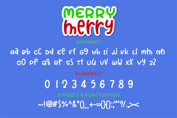 Merry Merry Font PNG with transparent background - Preview 1