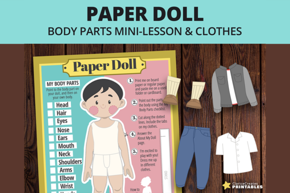 Paper Doll Lex Grafika Materiały dydaktyczne Przez PrintablesCC