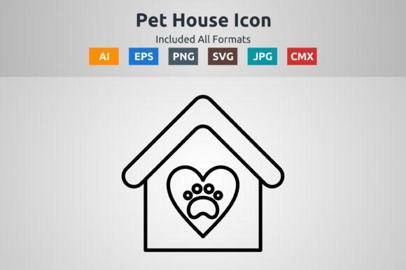 Pet House Vector Outline Icon