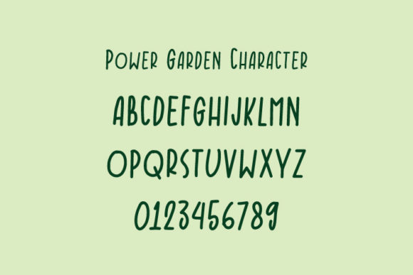 Power Garden Font PNG with transparent background - Preview 3