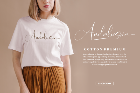 Andalusia Signature Font - Preview 1