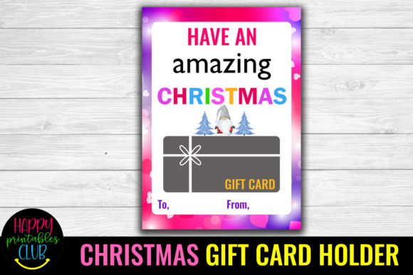 Christmas Gift Card Holder Printable