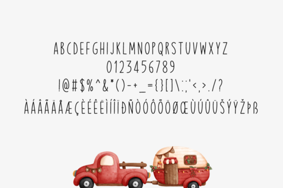Christmas Vehicle Font PNG with transparent background - Preview 4